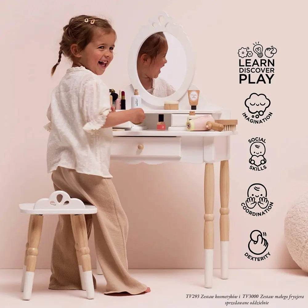Drewniane meble dla dzieci toaletka lustro taboret zestaw mebli Le Toy Van - Zabawki z Lasu 