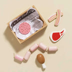 Drewniane mięso w skrzynce, zabawka dla dzieci, stragan sklep Le Toy Van - Zabawki z Lasu 