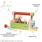 Drewniane narzędzia, zabawka dla dzieci, zestaw małego majsterkowicza Micki - Zabawki z Lasu 