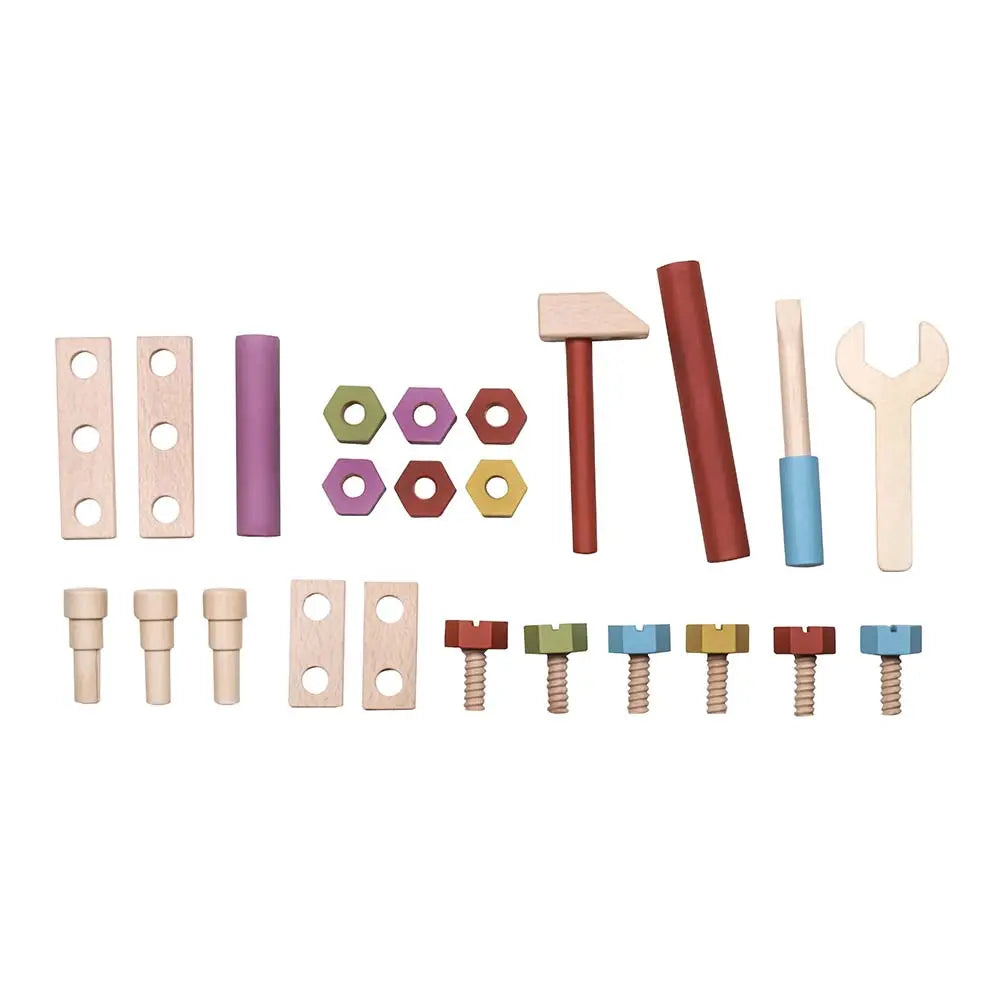 Drewniane narzędzia, zabawka dla dzieci, zestaw małego majsterkowicza Micki - Zabawki z Lasu 