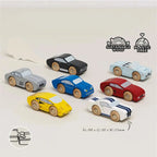 Drewniane samochody sportowe zestaw, zabawka dla dzieci, auta Le Toy Van - Zabawki z Lasu 