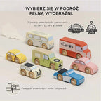 Drewniane samochody vintage zestaw, zabawka dla dzieci, auta Le Toy Van - Zabawki z Lasu 