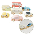 Drewniane samochody vintage zestaw, zabawka dla dzieci, auta Le Toy Van - Zabawki z Lasu 