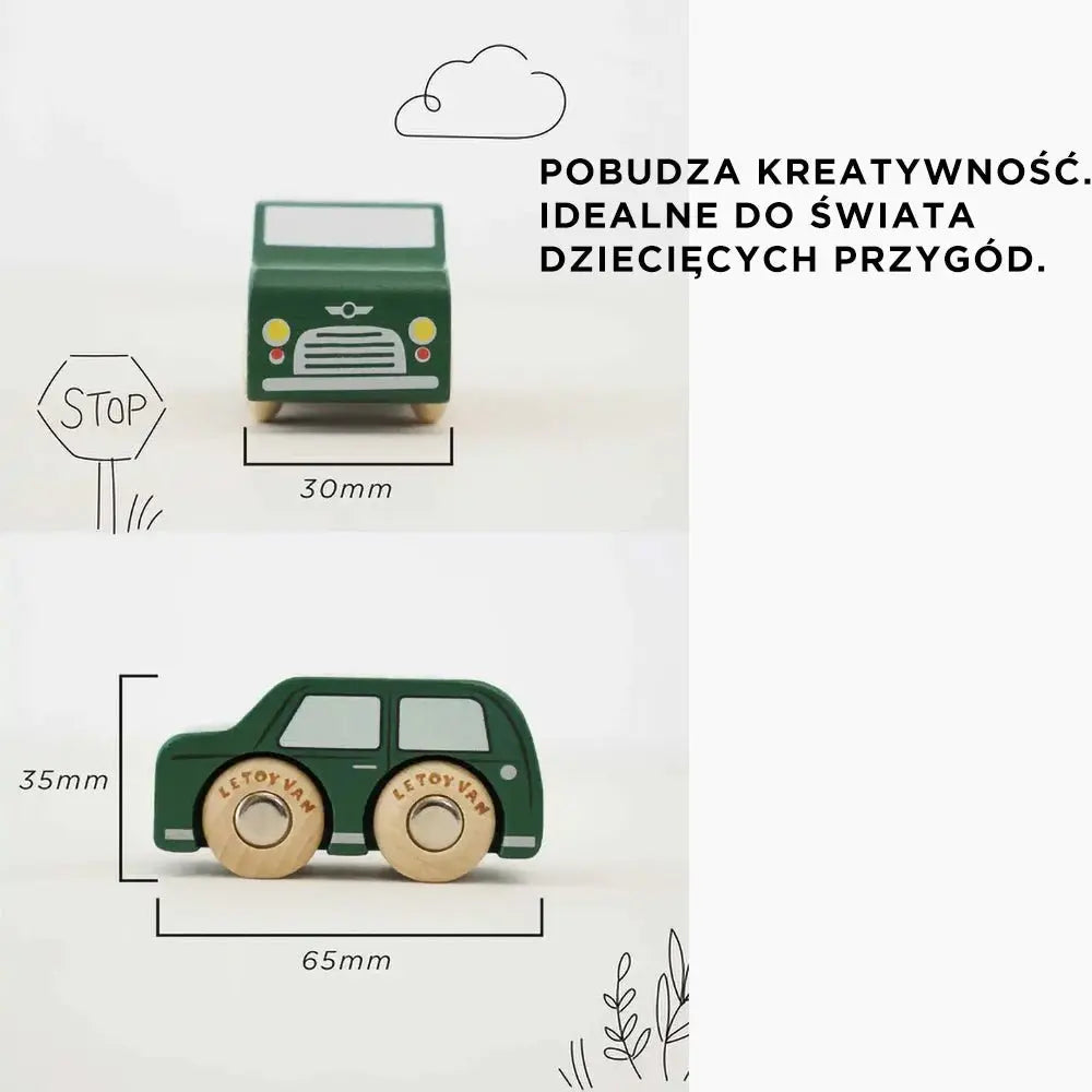 Drewniane samochody zestaw Londyn, zabawka, pojazdy dla dzieci, Le Toy Van - Zabawki z Lasu 