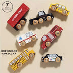 Drewniane samochody zestaw Nowy Jork, zabawka pojazdy dla dzieci Le Toy Van - Zabawki z Lasu 