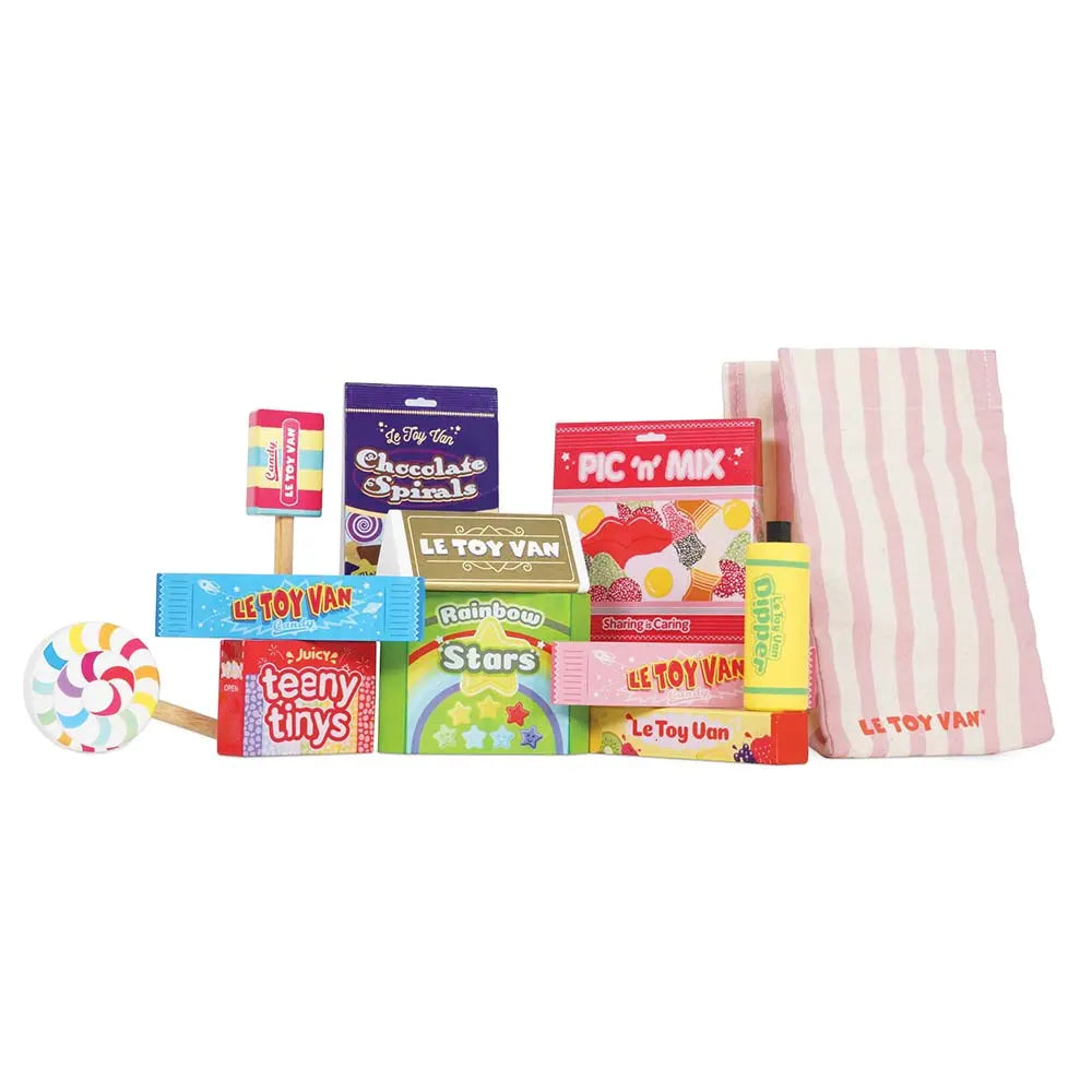 Drewniane słodycze zestaw, zabawka dla dzieci, zabawa w sklep, Le Toy Van - Zabawki z Lasu 