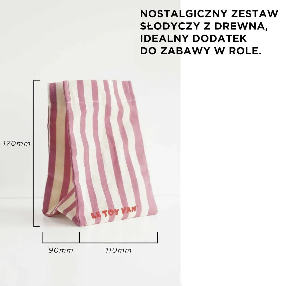 Drewniane słodycze zestaw, zabawka dla dzieci, zabawa w sklep, Le Toy Van - Zabawki z Lasu 