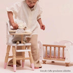 Drewniane wysokie krzesełko do karmienia lalek, zabawka, dzieci, Le Toy Van - Zabawki z Lasu 