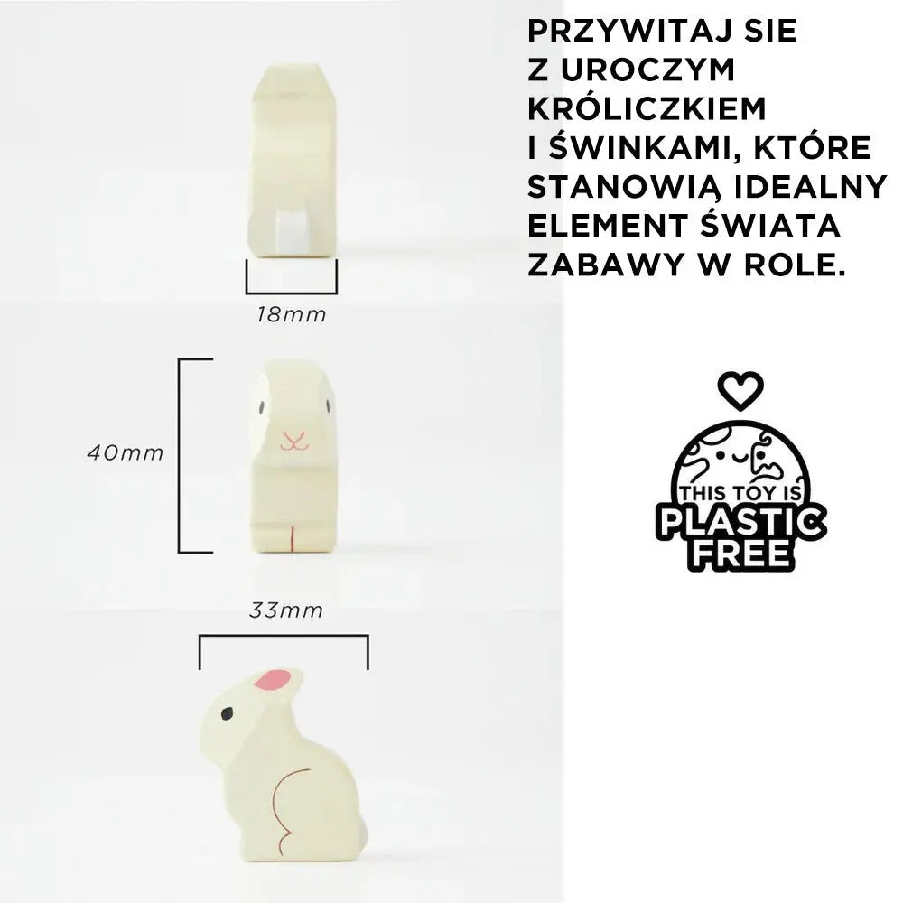Drewniane zwierzątka do domku dla lalek, królik, chomiki Le Toy Van - Zabawki z Lasu 