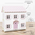 Drewniany domek dla lalek Sophie, zabawka dla dzieci, domki, Le Toy Van - Zabawki z Lasu 