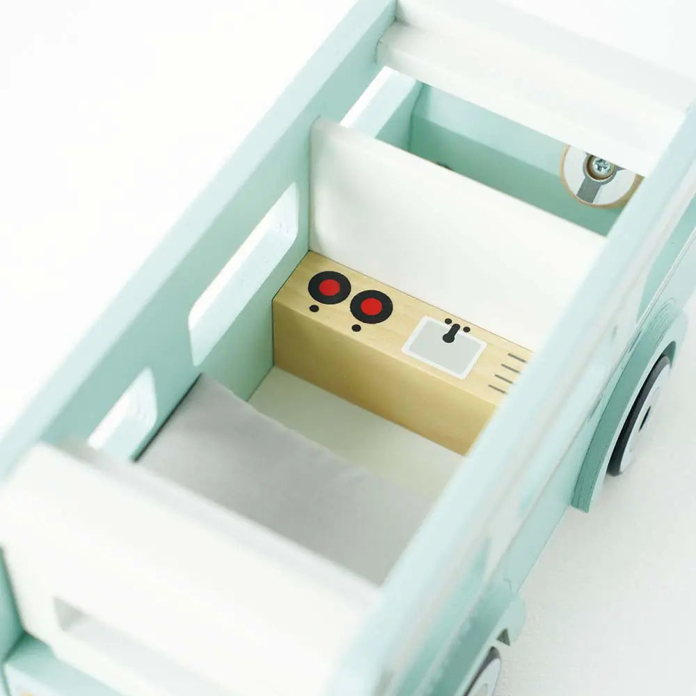 Drewniany kamper retro, wakacyjny samochód, zabawka dla dzieci, Le Toy Van - Zabawki z Lasu 