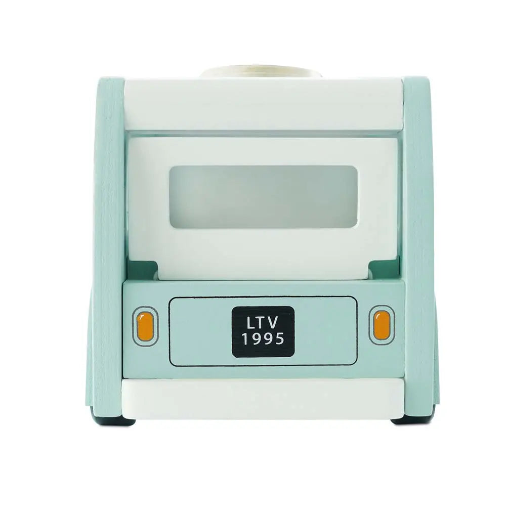 Drewniany kamper retro, wakacyjny samochód, zabawka dla dzieci, Le Toy Van - Zabawki z Lasu 