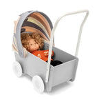 Drewniany klasyczny wózek dla lalek, zabawka premium dla dzieci, Skrallan - Zabawki z Lasu 