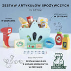 Drewniany koszyk z zakupami i skanerem dla dzieci zabawa w sklep Le Toy Van - Zabawki z Lasu 