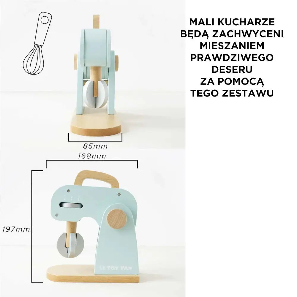 Drewniany mikser z akcesoriami, zabawka dla dzieci, gotowanie, Le Toy Van - Zabawki z Lasu 