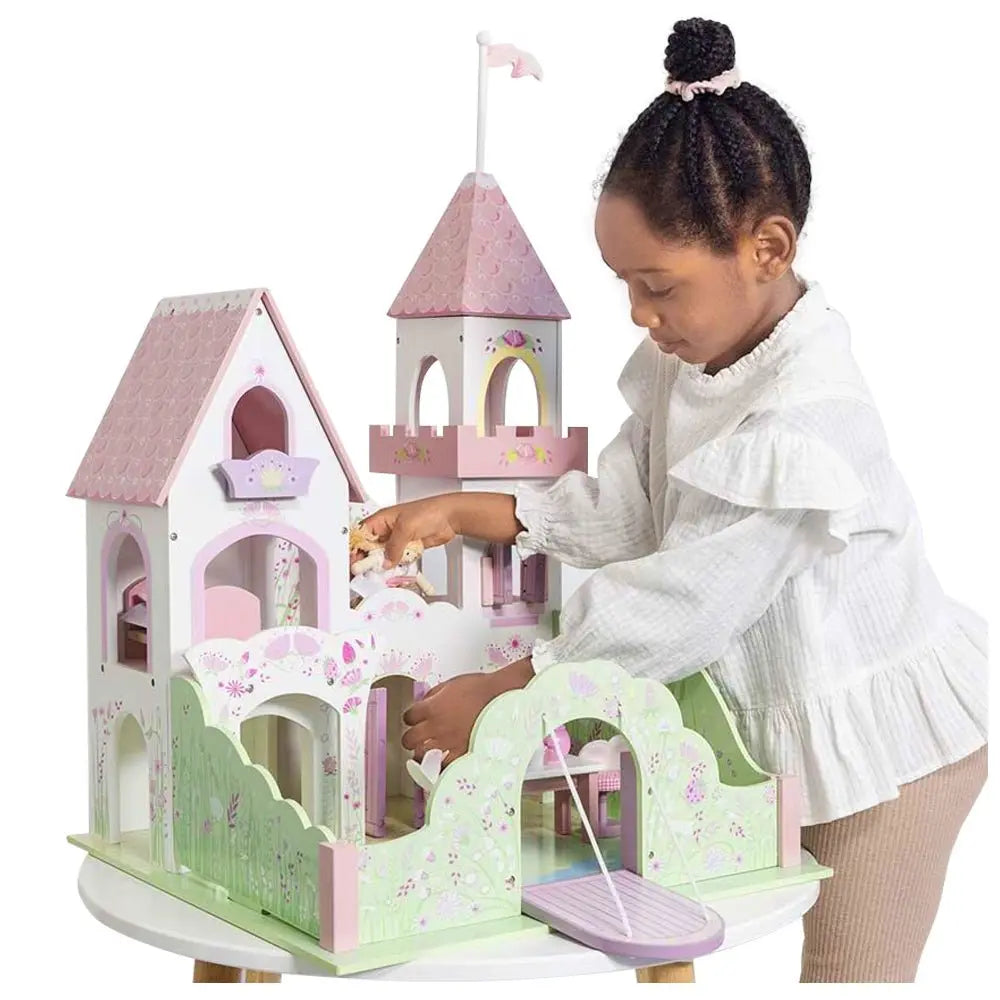 Drewniany pałac dla lalek Fairybelle Palace zabawka zamek dzieci Le Toy Van - Zabawki z Lasu 
