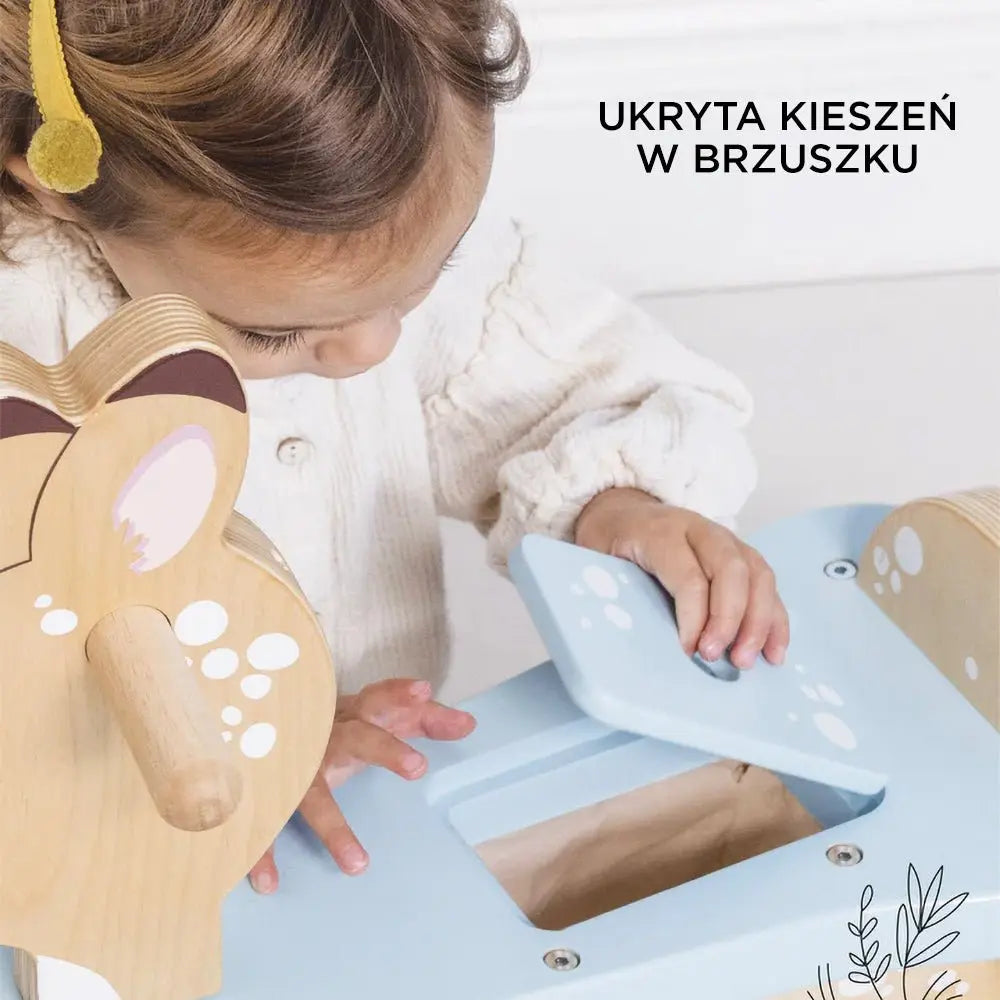 Drewniany pierwszy jeździk jelonek, zabawka na kołach dla dzieci Le Toy Van - Zabawki z Lasu 