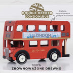 Drewniany piętrowy autobus, Londyn, zabawka dla dzieci, pojazd, Le Toy Van - Zabawki z Lasu 