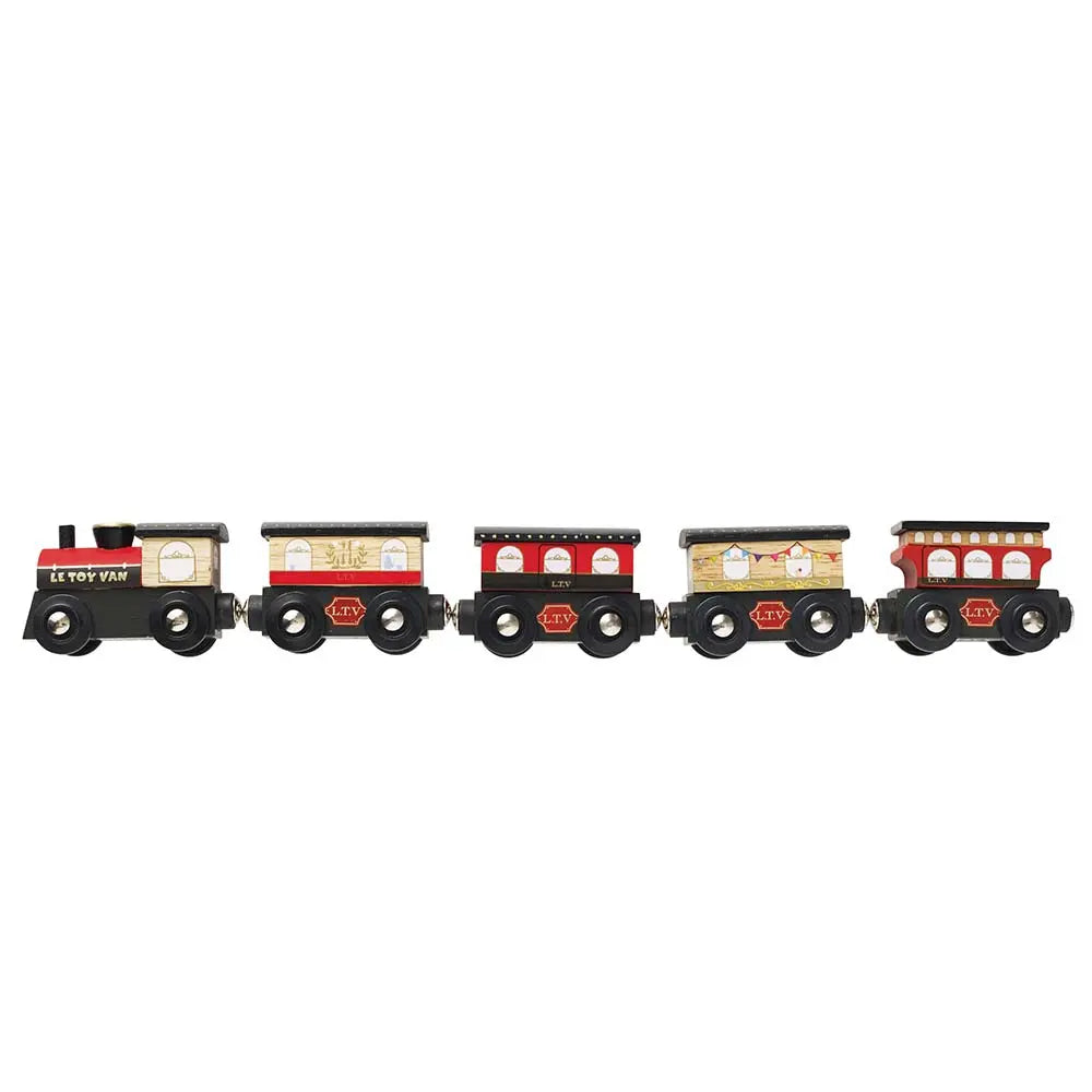 Drewniany pociąg Royal Express zestaw z wagonami zabawka, dzieci Le Toy Van - Zabawki z Lasu 