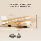 Drewniany samolot z ruchomymi śmigłami, zabawka dla dzieci model Le Toy Van - Zabawki z Lasu 