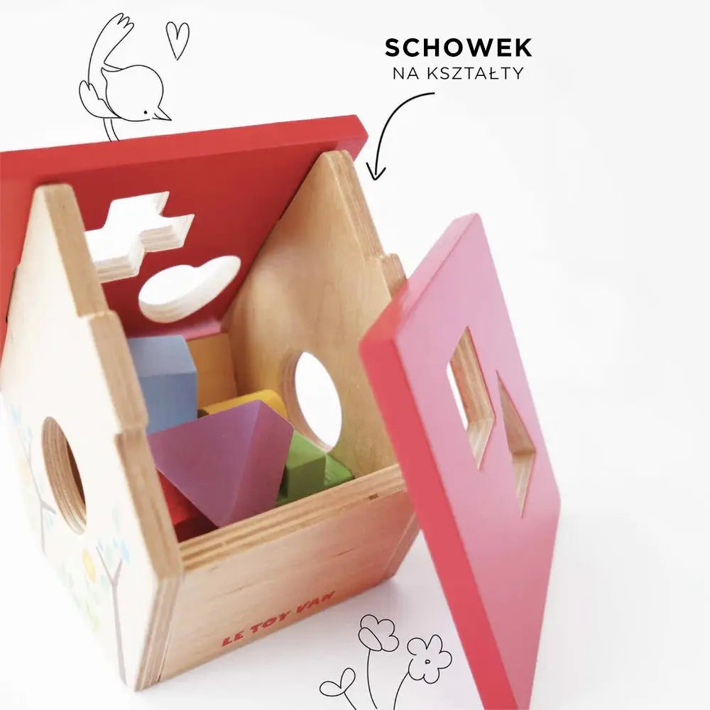 Drewniany sorter kształtów My little bird, zabawka edukacyjna, Le Toy Van - Zabawki z Lasu 