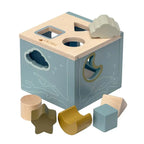 Drewniany sorter kształtów niebieski, zabawka edukacyjna dla dzieci, Micki - Zabawki z Lasu 