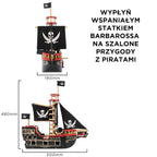 Drewniany statek piracki Barbarossa, zabawka dla dzieci, Le Toy Van - Zabawki z Lasu 