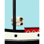 Drewniany statek piracki Podfruwajka Hoppetossa Pippi Langstrumpf, zabawka - Zabawki z Lasu 