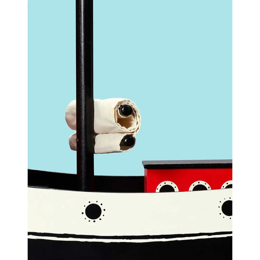 Drewniany statek piracki Podfruwajka Hoppetossa Pippi Langstrumpf, zabawka - Zabawki z Lasu 