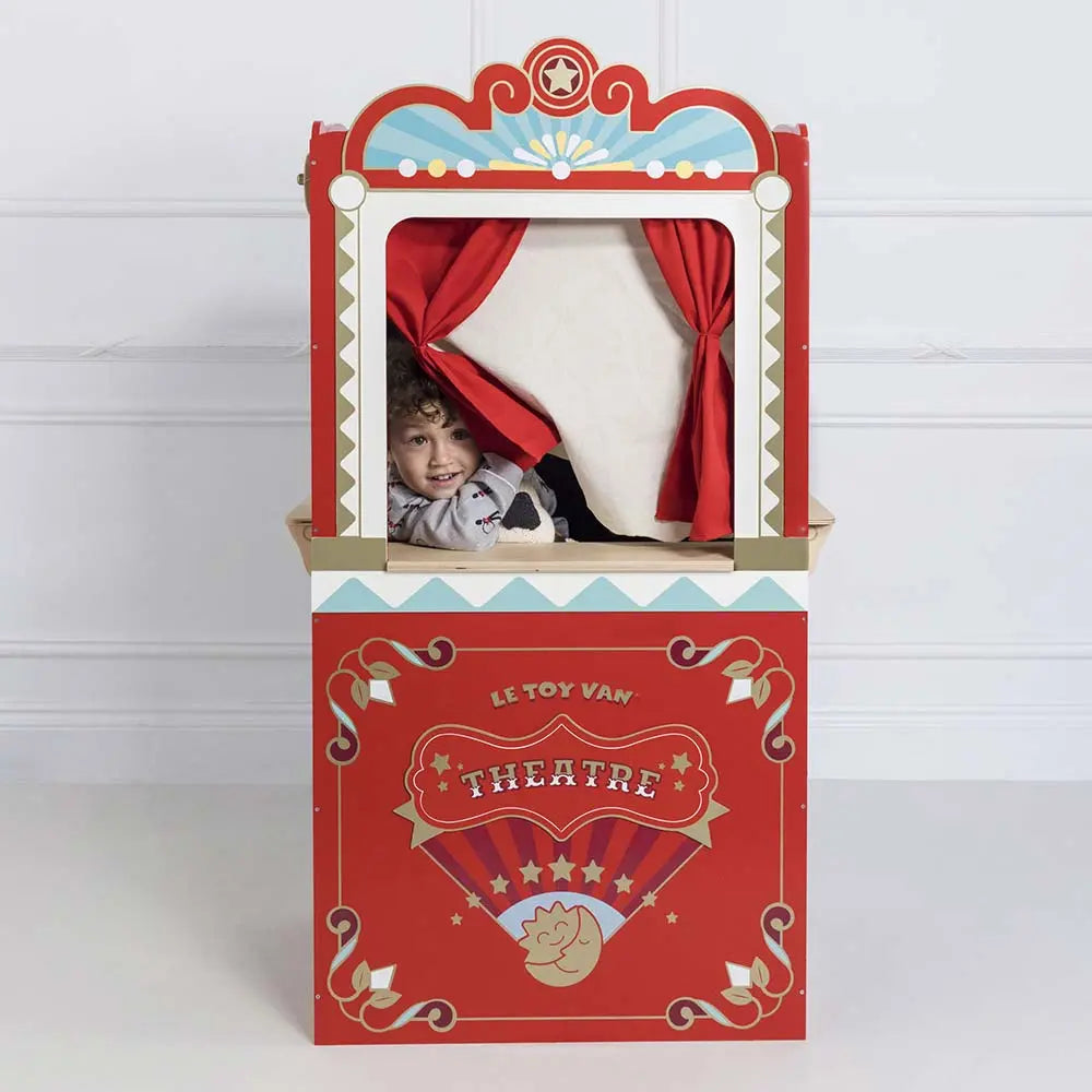 Drewniany teatr lalek Showtime zabawka dla dzieci odgrywanie ról Le Toy Van - Zabawki z Lasu 