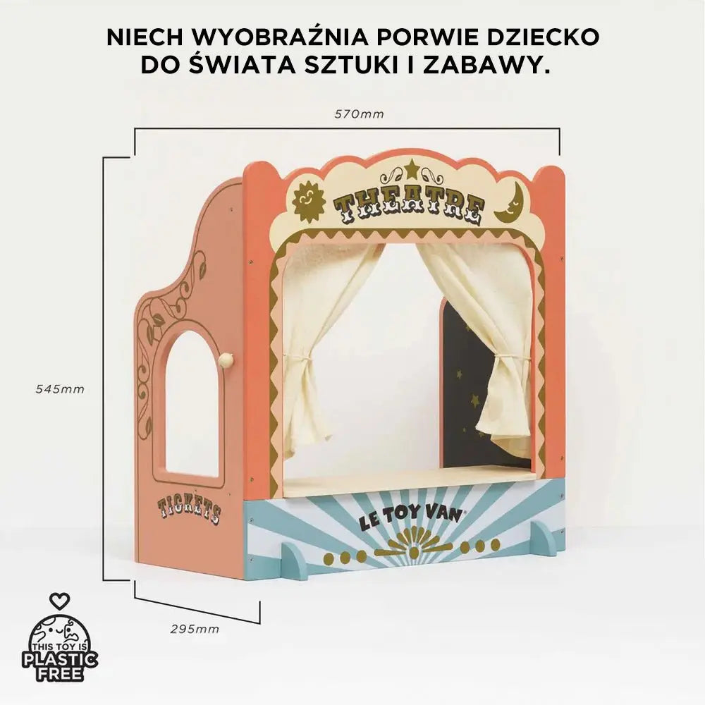 Drewniany teatr lalek zabawka dla dzieci pacynki odgrywanie ról Le Toy Van - Zabawki z Lasu 