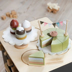 Drewniany tort, układanka, klocki dla dzieci, zabawka, gotowanie, Micki - Zabawki z Lasu 