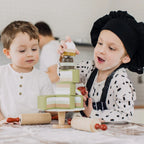 Drewniany tort, układanka, klocki dla dzieci, zabawka, gotowanie, Micki - Zabawki z Lasu 