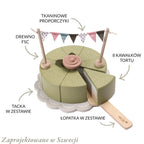 Drewniany tort, układanka, klocki dla dzieci, zabawka, gotowanie, Micki - Zabawki z Lasu 