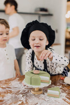 Drewniany tort, układanka, klocki dla dzieci, zabawka, gotowanie, Micki - Zabawki z Lasu 