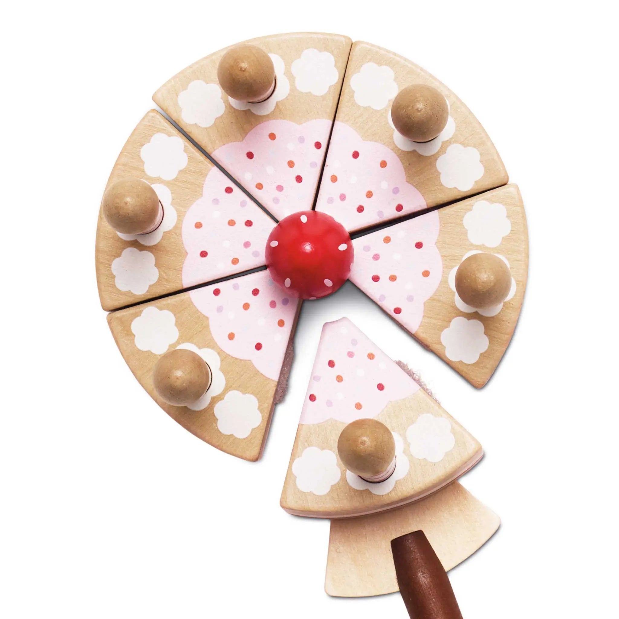 Drewniany tort urodzinowy ze świeczkami, zabawka dla dzieci, Le Toy Van - Zabawki z Lasu 