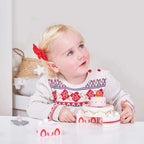 Drewniany tort weselny truskawkowy 3 piętra, zabawka dla dzieci, Le Toy Van - Zabawki z Lasu 