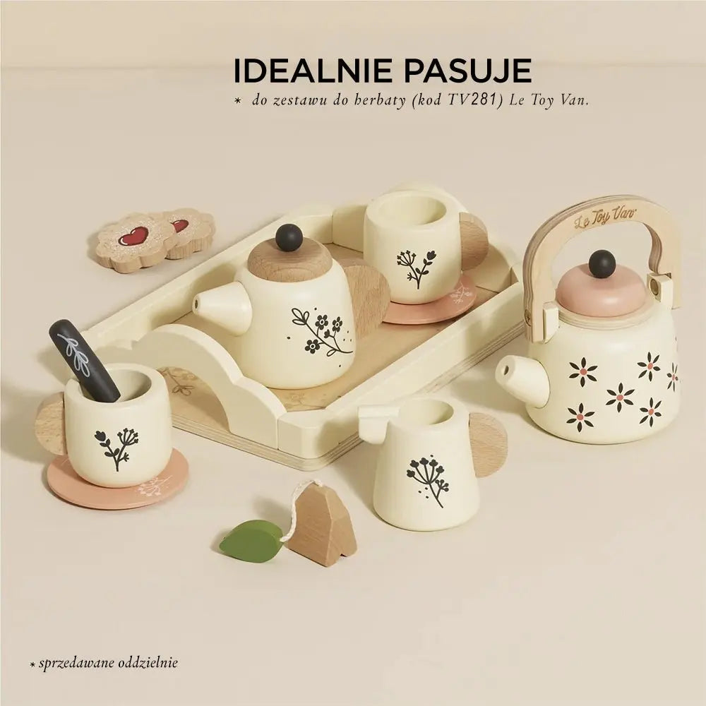 Drewniany zestaw do herbaty akcesoria kuchenne zabawka gotowanie Le Toy Van - Zabawki z Lasu 