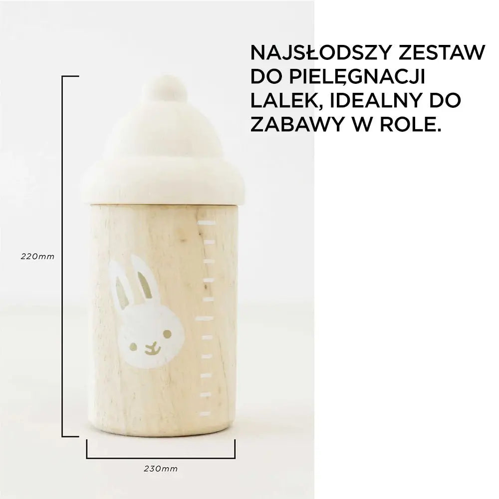 Drewniany zestaw do karmienia lalek, zabawa lalkami, dla dzieci, Le Toy Van - Zabawki z Lasu 