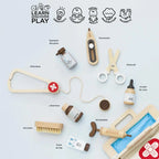 Drewniany zestaw lekarza weterynarza, zabawka dla dzieci, Le Toy Van - Zabawki z Lasu 