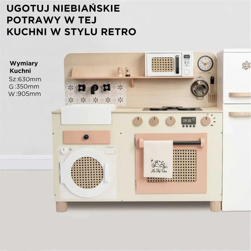 Duża drewniana kuchnia dla dzieci, zabawkowa kuchenka, gotowanie Le Toy Van - Zabawki z Lasu 