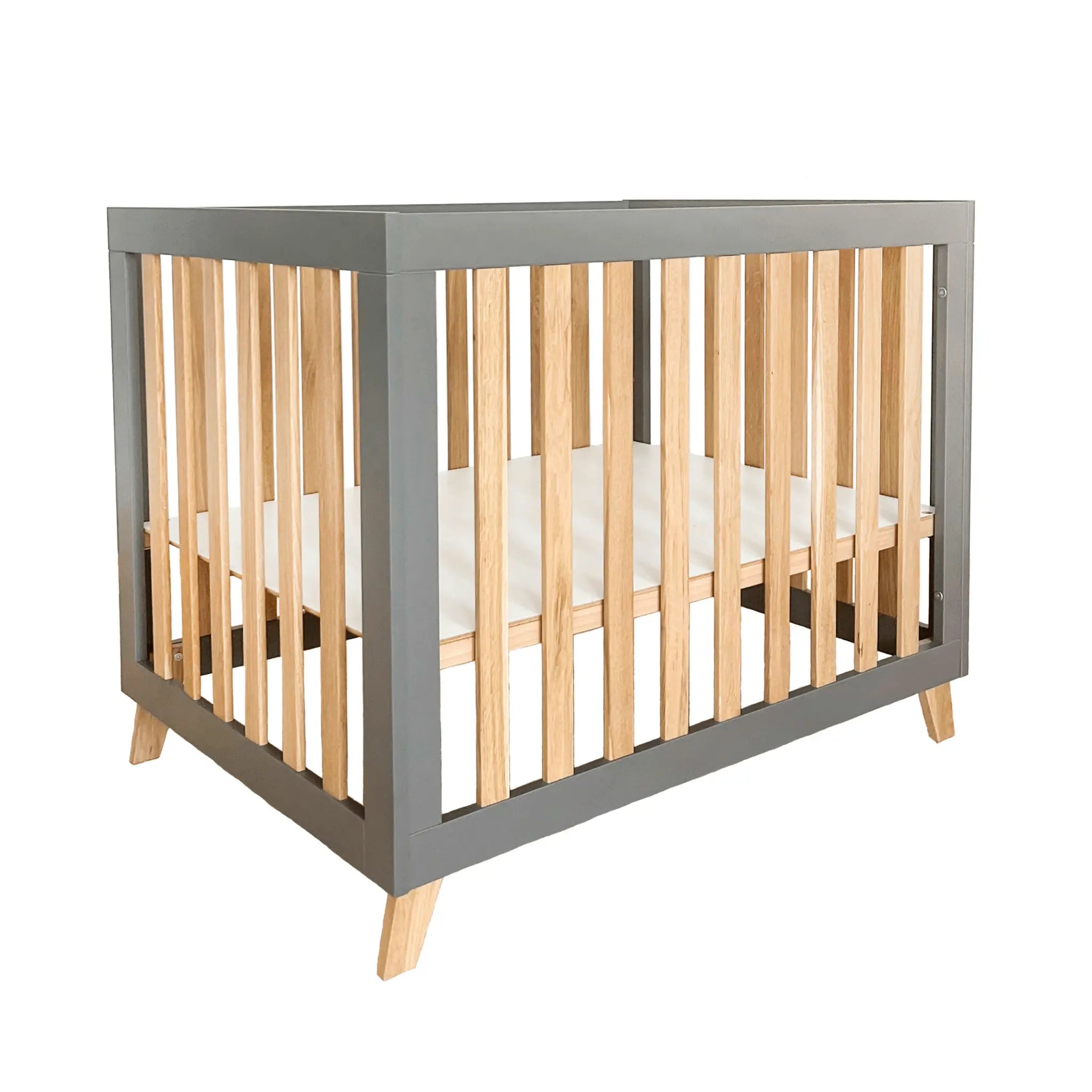 Dziecięcy kojec w kolorze szarego dębu - Zabawki z Lasu 