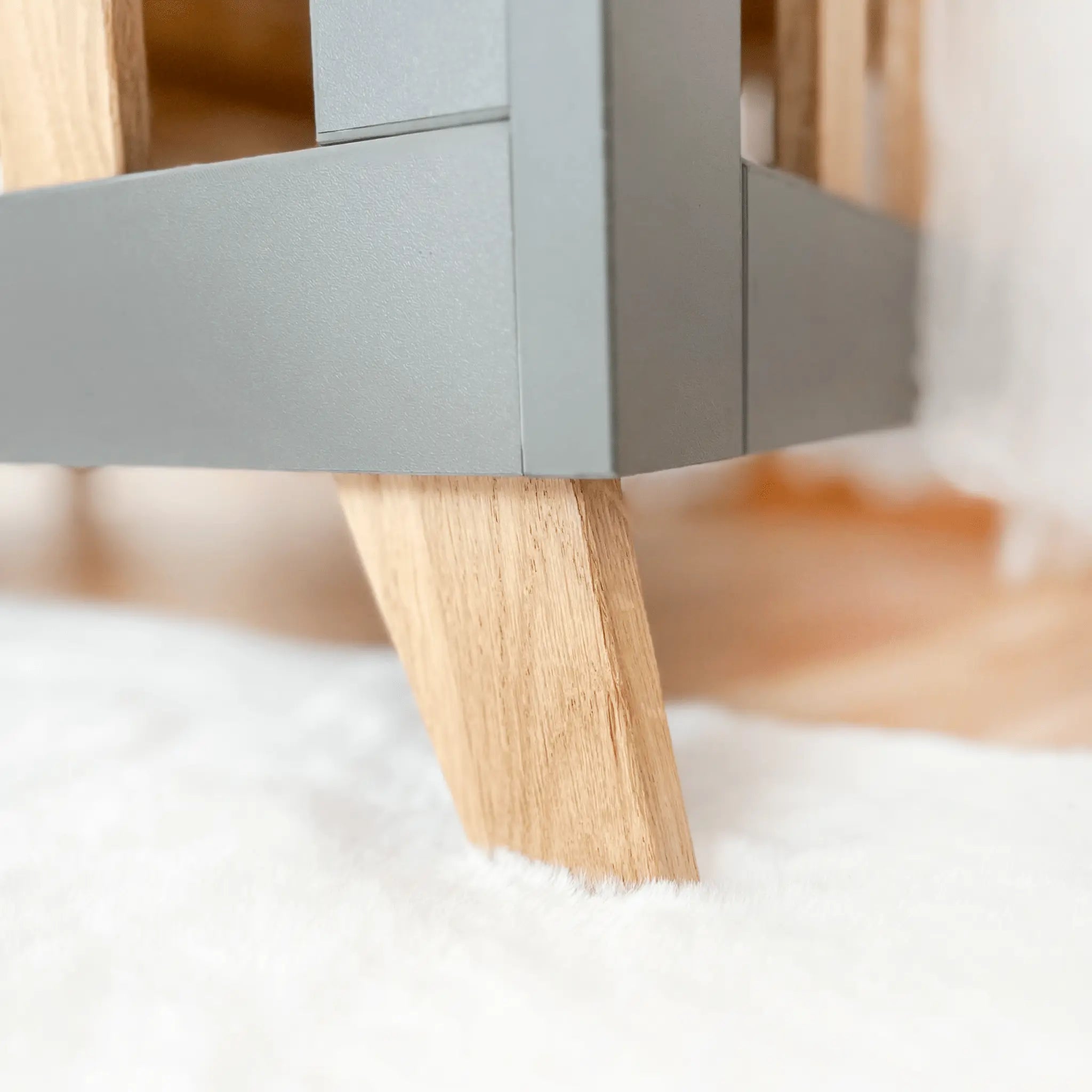 Dziecięcy kojec w kolorze szarego dębu - Zabawki z Lasu 