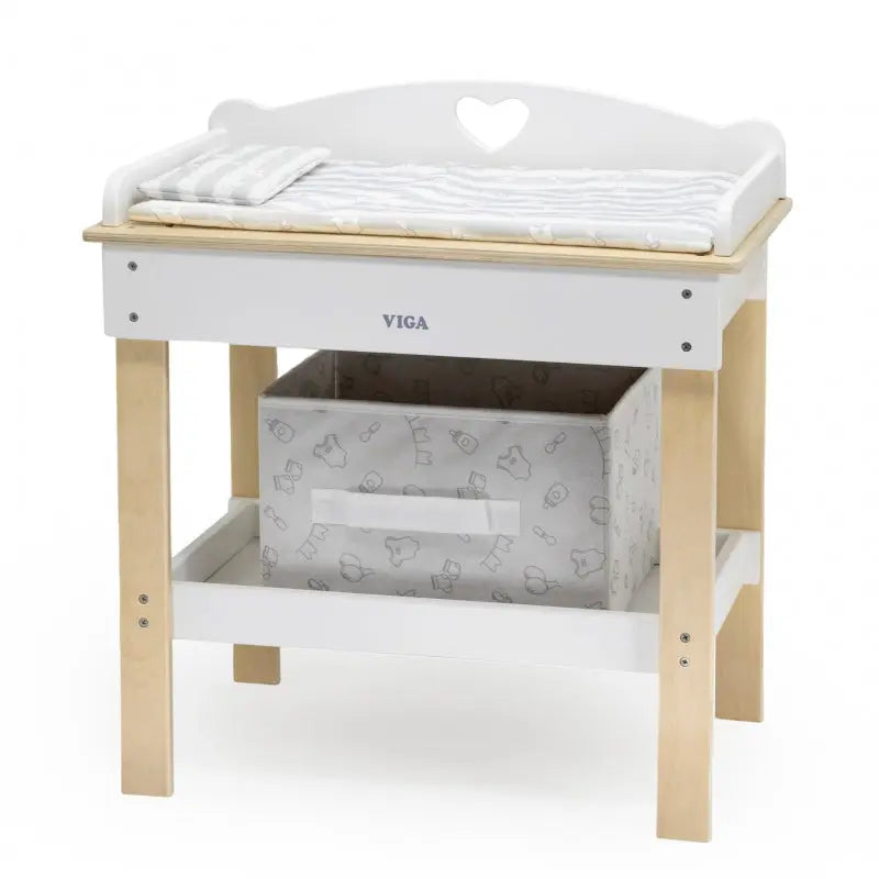 VIGA Drewniany Przewijak 2w1 Wanienka dla Lalek