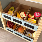 WOOPIE GREEN Duży Wielofunkcyjny Sklepik 5w1 Stragan Supermarket Restauracja Kawiarnia Kuchnia 73 el