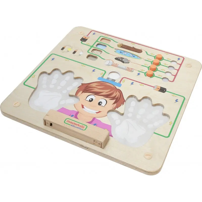 MASTERKIDZ Zestaw Tablic Pociąg 5w1 Tablica Sensoryczna Motoryczna Nauka Zmysłów i Emocji