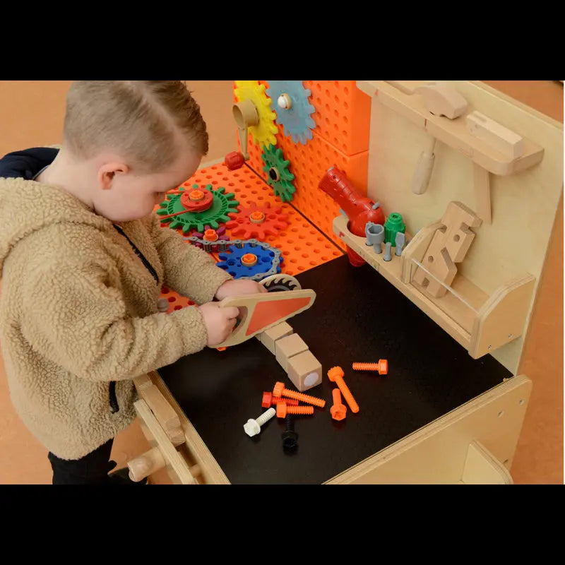 MASTERKIDZ Drewniany Warsztat XXL Montessori STEM z Narzędziami