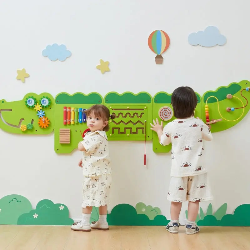 VIGA Tablica Sensoryczna Manipulacyjna Krokodyl Certyfikat FSC Montessori