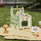 CLASSIC WORLD Drewniana Kuchnia 2w1 Pchacz Odkręcane Koła