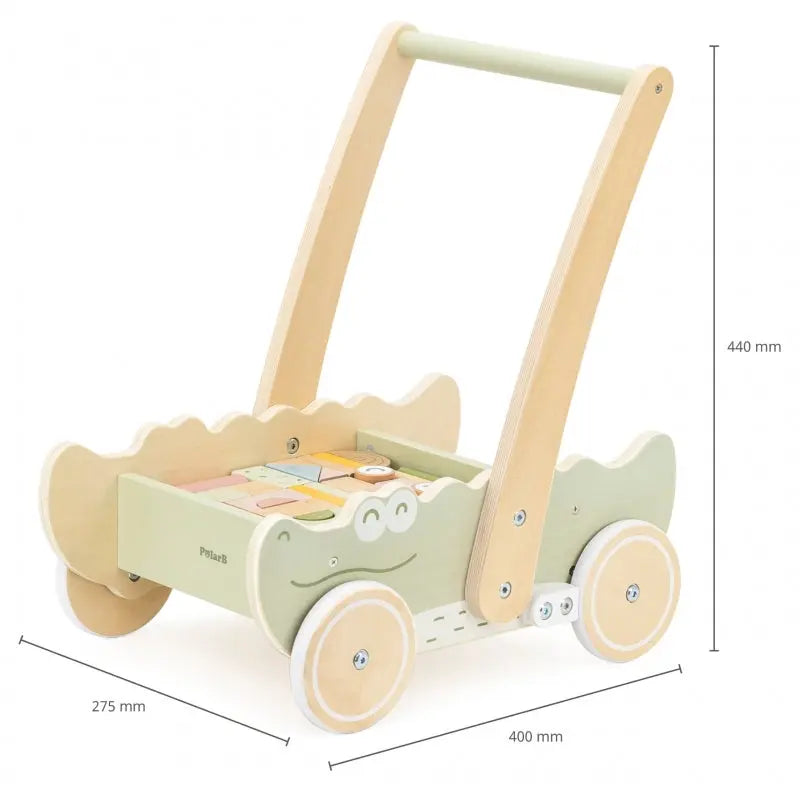 Viga Drewniany Wózek Na Klocki Pchacz